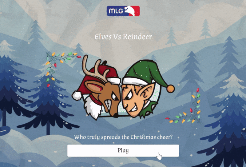 Vier gewinnt Wettbewerbsidee für Weihnachten - Elf gegen Rentier: Das Duell der rechten Hand des Weihnachtsmanns | Gamification für Weihnachten mit Drimify