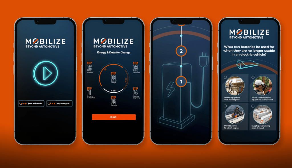 Esempi di giochi in un'esperienza di gamification per il marchio Mobilize di Renault